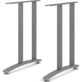 Psací stůl Ukončovací nohy stolu Office 437 silver grey