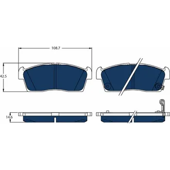 Brzdová destička Sada brzdových destiček, kotoučová brzda TRW GDB1940BTE