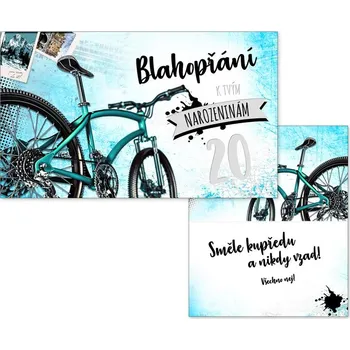 Blahopřání 20 - Bicykl