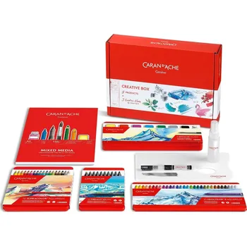 Caran d´Ache Caran d'Ache, 3000.023, Creative box, dárková sada uměleckých výtvarných potřeb s online kurzy