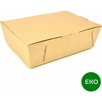 Jednorázové nádobí EKO menu box klasik, kraft, 200x140x65 mm, 25 ks OFOPA/840006/PAK