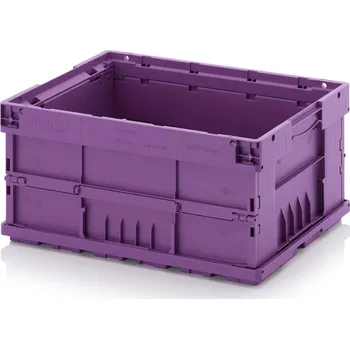 paleta Skládací KLT přepravky 60 x 40 x 28 cm - Signální fialová - materiál: PP - F-KLT 6410 BMW