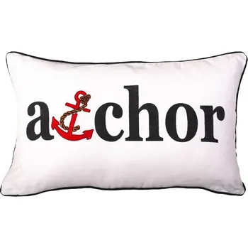 Bytový textil SCANquilt povlak SMART COLOR kotva bíločernočervená 30 x 50 cm