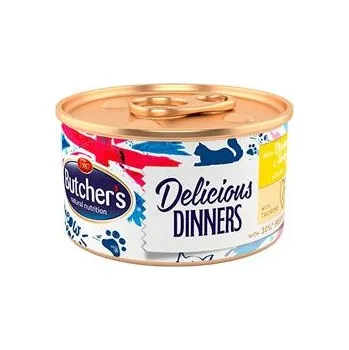Krmivo pro kočku Butcher's Cat Delic. Dinners kuře+krůta konz. 85g