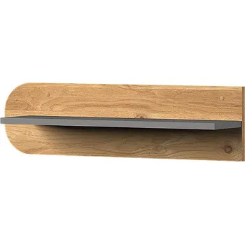 Knihovna Police CARINI - CA10, světlý grafit/bílá briliantová/dub nash