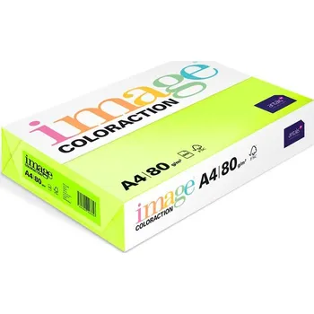 Papír pro tiskárny Papír kancelářský A4/100 ks reflexní zelená 80g, 393514 Antalis