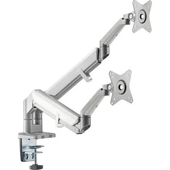 Držák monitoru AlzaErgo Arm D220S Space Saver stříbrný