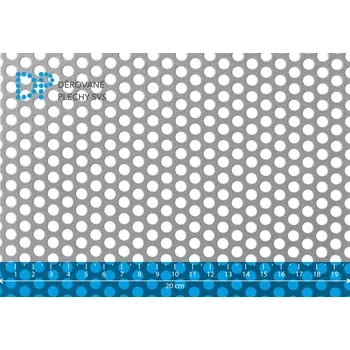 Plech Děrovaný plech Rv 6-9 nerez 1.4301, 1.5x1000x2000 mm