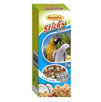 Krmivo pro ptáka Avicentra s.r.o. Tyčinky velký papoušek ořech + kokos 2 ks 130 g