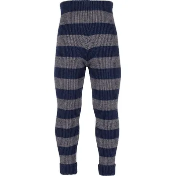 Dětské exkluzivní norské pletené kalhoty ze 100% merino vlny modré SAFA Velikost: 134/140