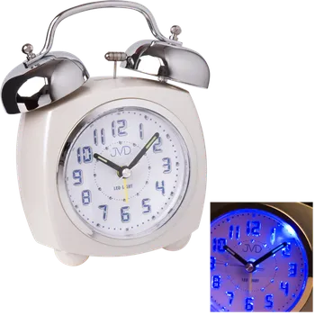 Budík Netikající tichý LED svítící budík JVD sweep SRP930.1 mechanické zvonění