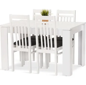 Jídelní stůl Jídelní set Dante 4 bílá/modrá