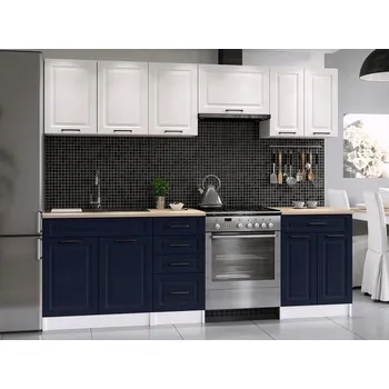 Kuchyňská linka Kuchyňská linka Ilona 240/180 bílá/tm.modrá MAT