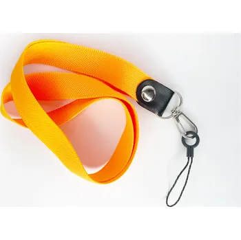 Šňůrka na mobilní telefon s karabinou, šířka 2 cm, barva oranžová