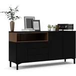 Komoda ATREI 178, Černá/Ořech