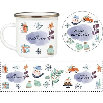 Coolkousky Set plecháček s podtáckem báječný chlap