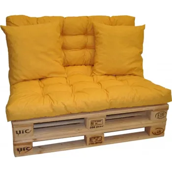 Polstry na paletový nábytek - látka žlutý melír