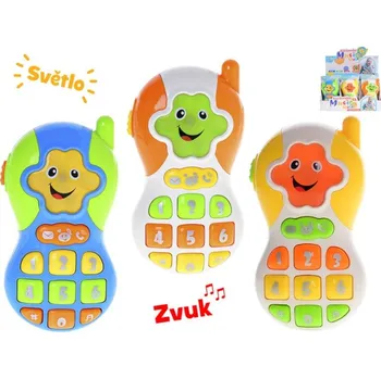 autíčko Telefon 14cm na baterie se světlem a zvukem 3barvy v krabičce