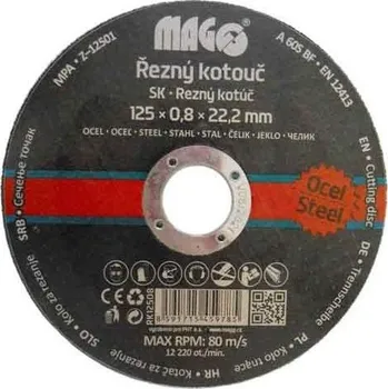 Řezný kotouč Řezný kotouč na kov 125x0,8x22,2mm