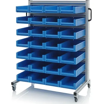 paleta Systémové přepravní podvozky pro regálové přepravky 112 x 65 x 135 cm - materiál: Aluminium / Stahl / Kunststoff / MPX - SR.L.5209