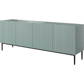 Šatní skříň Komoda Nicole 200 4D, Fjord/Černá