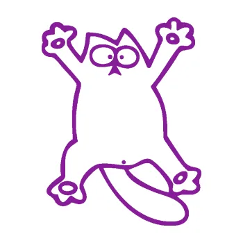 Samolepící dekorace Kočka 041 pravá rozpláclá na skle (14 - fialová) SAMOLEPKA NA AUTO, NÁLEPKA, FÓLIE, POLEP, TUNING, VLASTNÍ TEXT, TISK, AUTOSAMOLEPKY.cz, POLEPY, OBRÁZEK, LOGO, 3D STICKERS