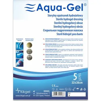 Krytí na ránu Aqua-Gel® hydrogel, 22 x 28 cm, 5 ks, krytí pro vlhké hojení ran a chronických ran