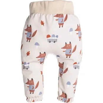Dětské softshellové kalhoty s membránou Monkey Mum® - Lišky na houbách 62