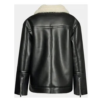 Dámská casual bunda Gina Tricot Bunda z imitace kůže 20499 Černá Regular Fit S