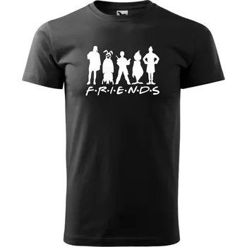 Pánské tričko Fenomeno Pánské tričko Friends(vánoční) - černé Velikost: 2XL