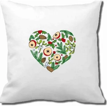 Povlak na dekorativní polštářek Pelisport vánoční Povlak srdce povlak včetně potisku