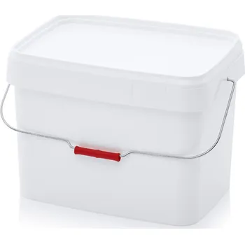 Kbelíky hranatý 22 litru - Dopravní bílá - materiál: PP - EE 22-395.295+DM