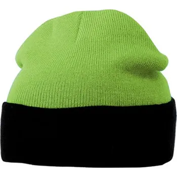 Čepice Myrtle beach Pletená čepice MB7550 Lime Green-Black one size