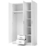 Šatní skříň LIMA S-3, bílá