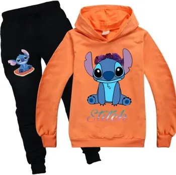 Dětská tepláková souprava - Lilo & Stitch Barva: Oranžová, Velikost: 150/11-12 let