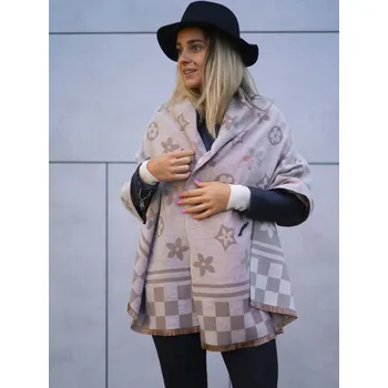 Šála BudesIN Teplá oboustranná béžová šála Juuso se vzorem