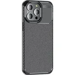 Kryt iPhone 15 Pro Max Armored Shockproof Carbon Fiber černé