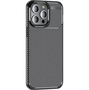 Kryt iPhone 15 Pro Max Armored Shockproof Carbon Fiber černé