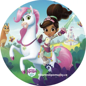 Jedlá dekorace na dort Nella - princezna rytířů č.2 jedlý papír