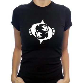 dámské tričko RYBY - zvěrokruh Černá L