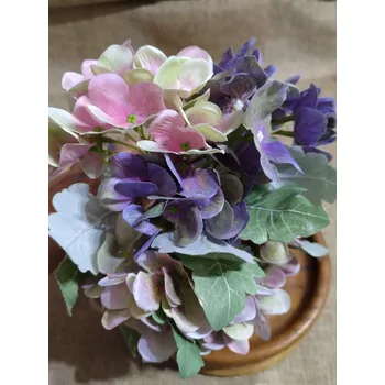 umělá květina Umělá kytice hortenzie fialková zelená