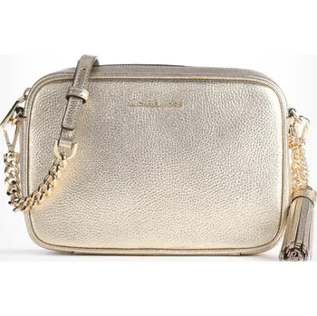 Michael Kors kožená crossbody kabelka jet set ginny zlatá