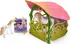 domeček pro figurky Schleich 42445 Třpytivý květinový dům s jednorožci, jezerem a stájí