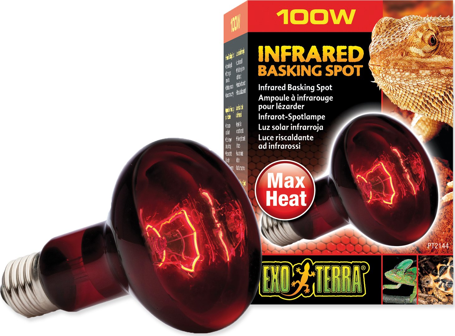 Infrarot Lampe Happet Infrarotlampe 100W - Terrarium Wärmelampe Für Reptilien, E27 Terrarium Beleuchtung 100W