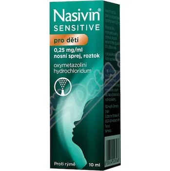 Lék na kašel, rýmu a nachlazení Nasivin Sensitive Děti 0.25mg/ml nas.spr.sol 10ml