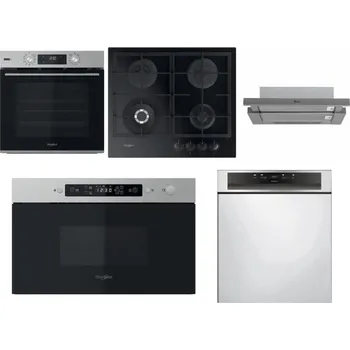 Set domácích spotřebičů WHIRLPOOL OMSK58RU1SX + WHIRLPOOL GOFL 629/NB1 + WHIRLPOOL AKR 749/1 IX + WHIRLPOOL MBNA910X + WHIRLPOOL WBC 3C34 PF X