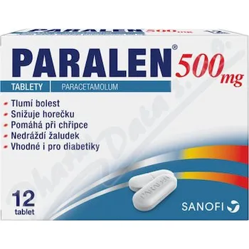 Lék na bolest, zánět a horečku Paralen 500mg tbl.nob.12