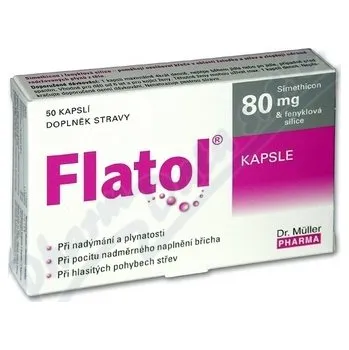 Lék proti nadýmání Flatol 80mg cps.50 Dr.Müller