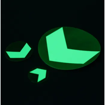 Výstražná páska Podlahové značení hliníkové se šipkou ALFM fotoluminiscenční - Ø 60mm - Kód: 10821