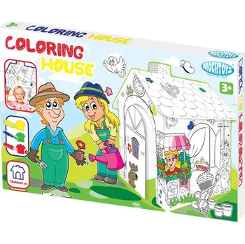Dětský domeček Mochtoys Dětský vybarvovací domeček zahrádka